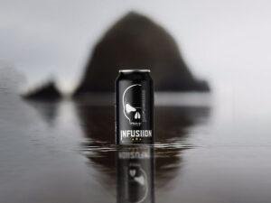 Infusiion best beer bottle with a glass of chilled beer